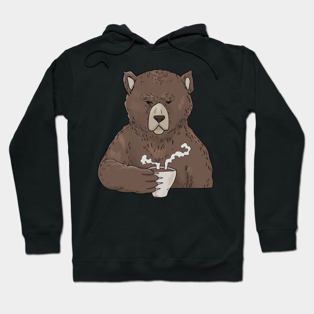 Grumpy Bear with Coffee Morning Grouch Hoodie by Mesyo